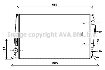 AVA QUALITY COOLING Радиатор, охлаждение двигателя DA2005